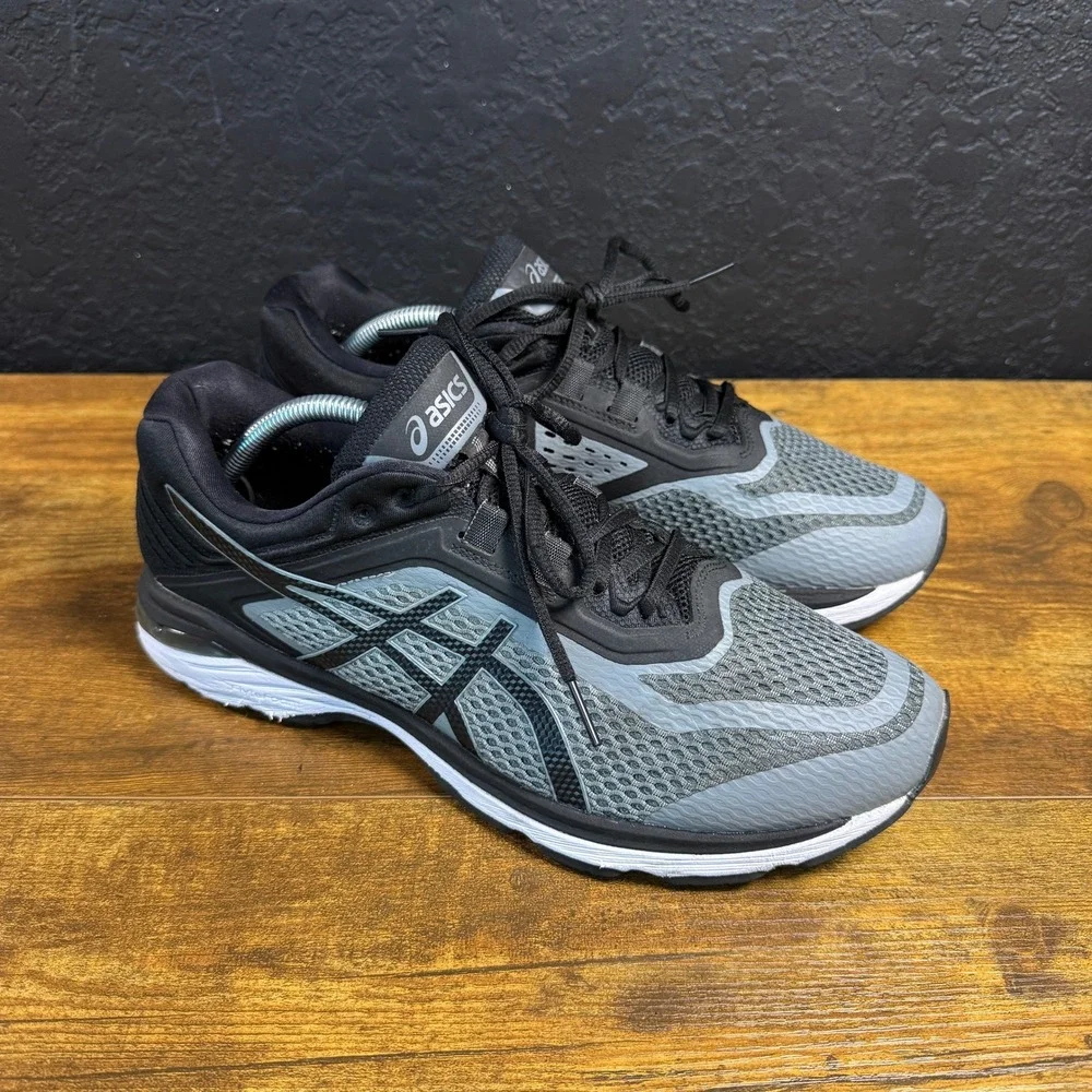 Asics GT-2000 6 T807N Black Grey Mesh Running Shoes Mens 10 4E Extra Wide